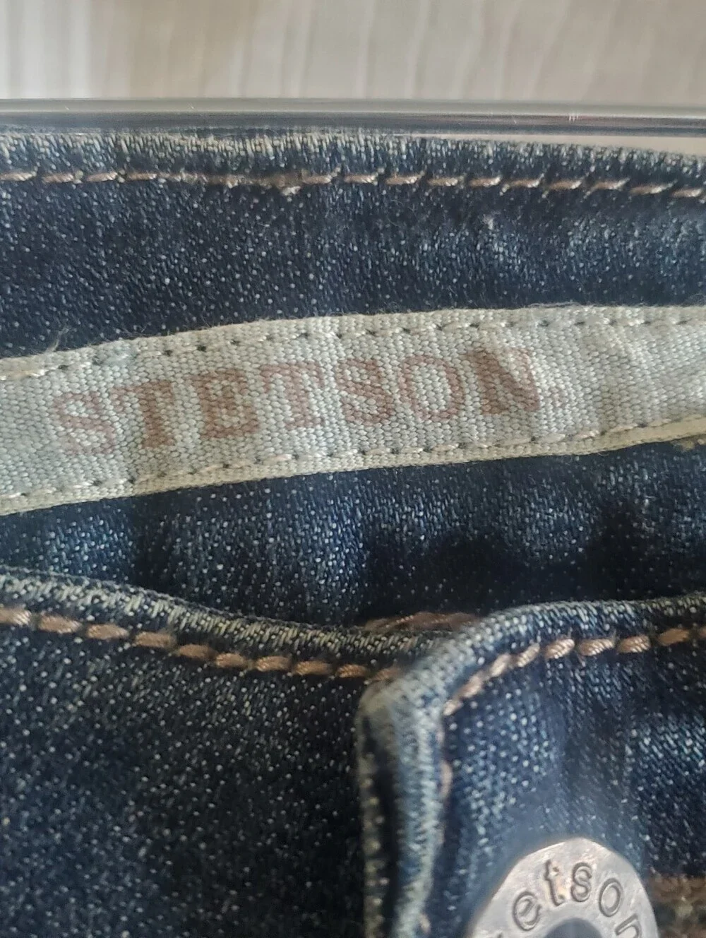 STETSON HOLLYWOOD BOOTCUT #818. SZ 14R. BLUE DENIM JEANS. Western